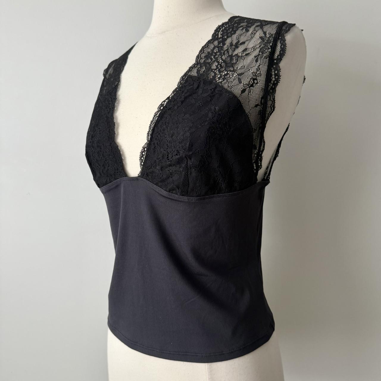 Free People lace ribbed tank top (M)