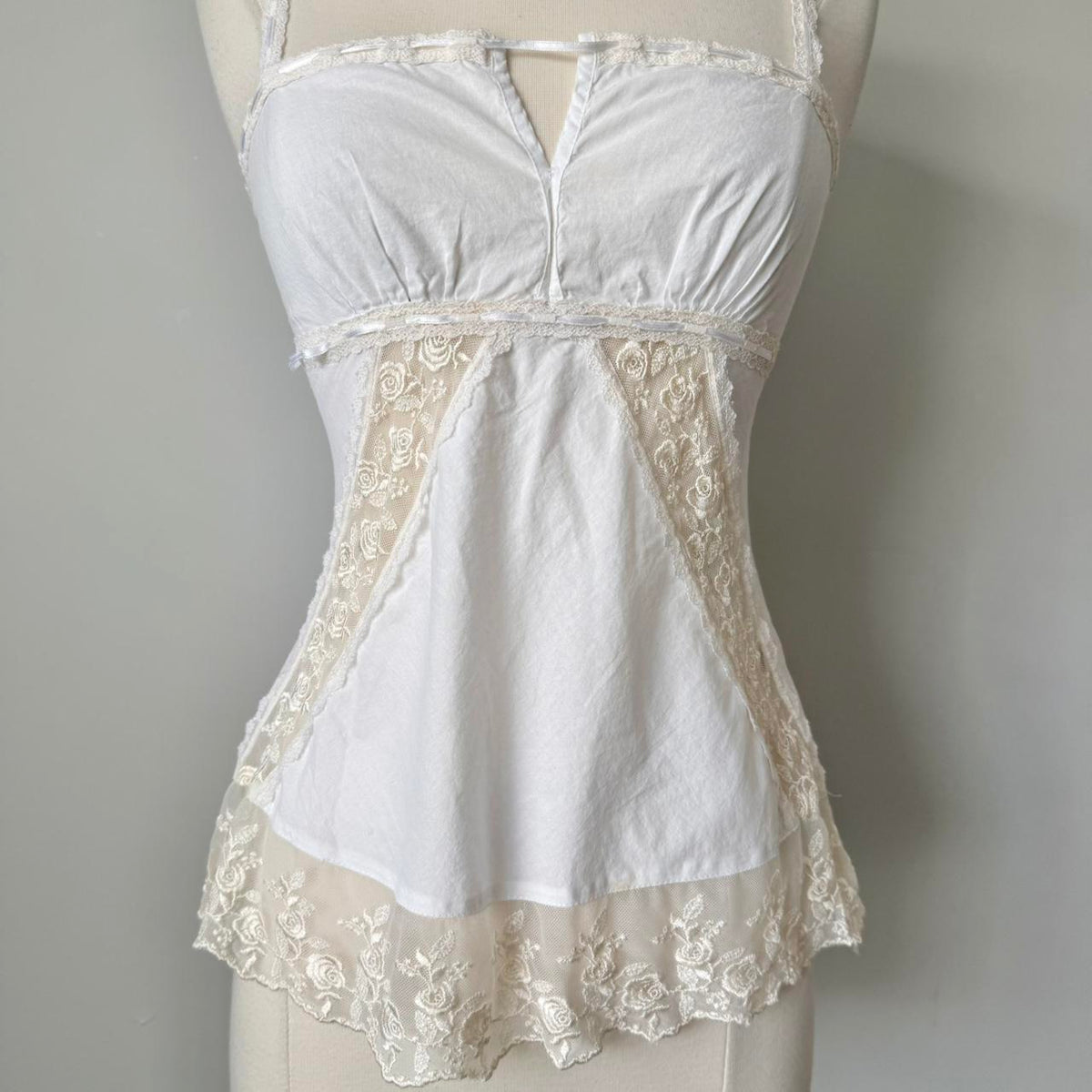 Guess coquette milkmaid cotton cami (XS)