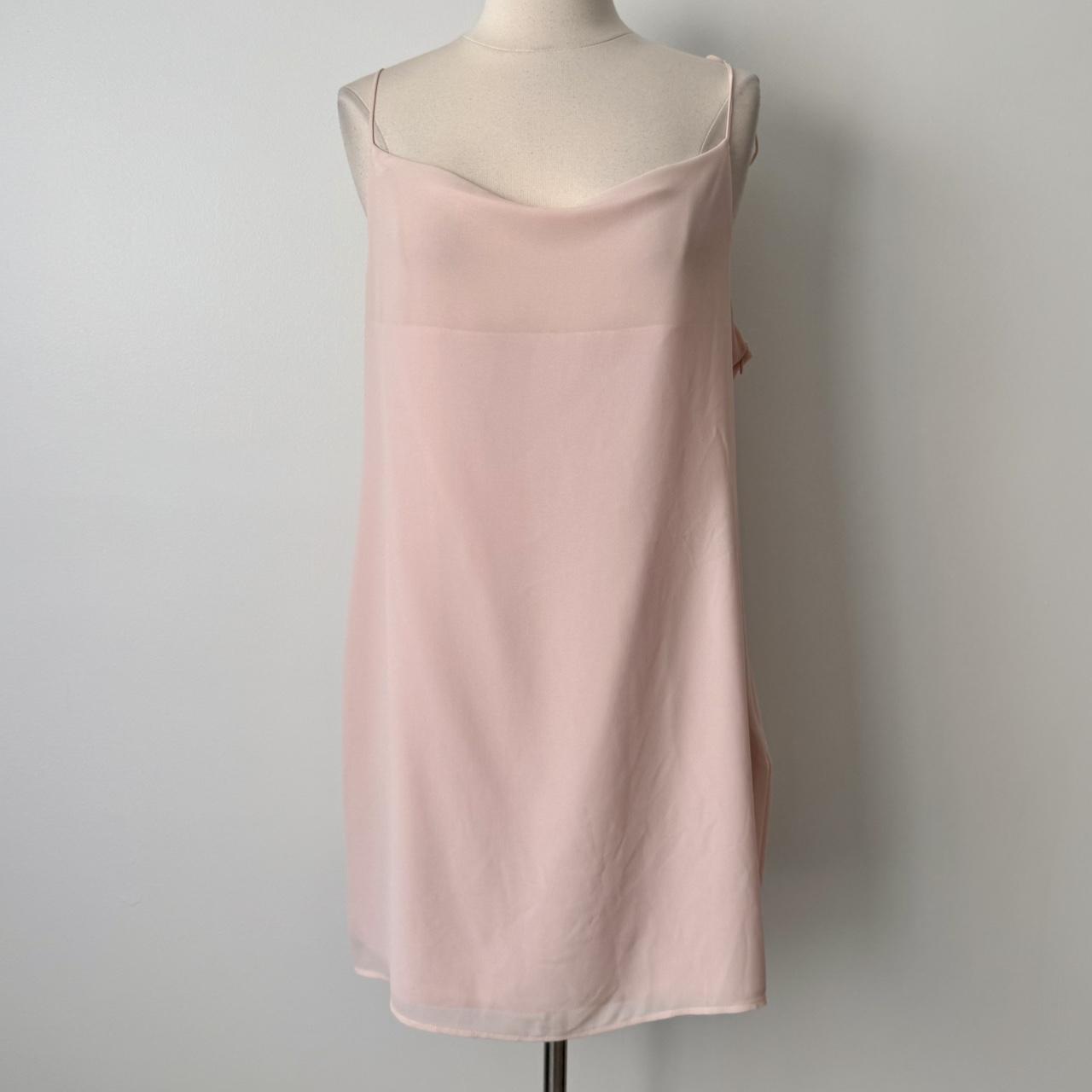 Coquette cowl neck chiffon dress (fits L)