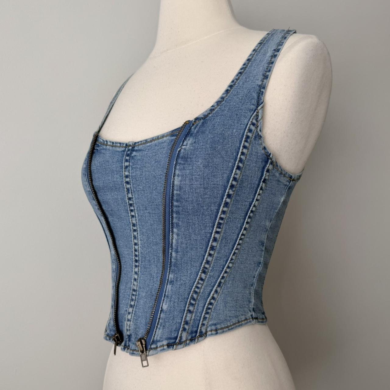 I.AM.GIA denim corset tank top (S)
