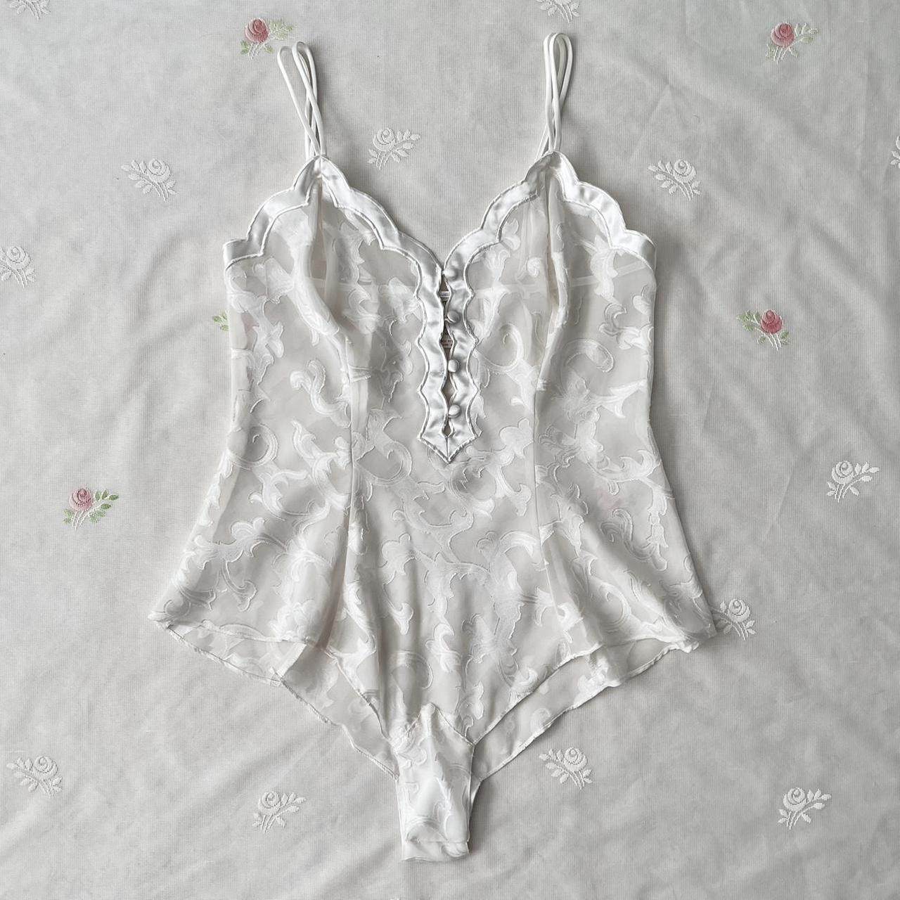 Victoria’s Secret white chiffon bodysuit (S)