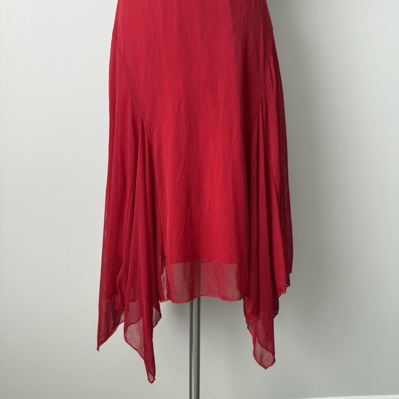 Mariposa sparkly ruched midi dress (S)