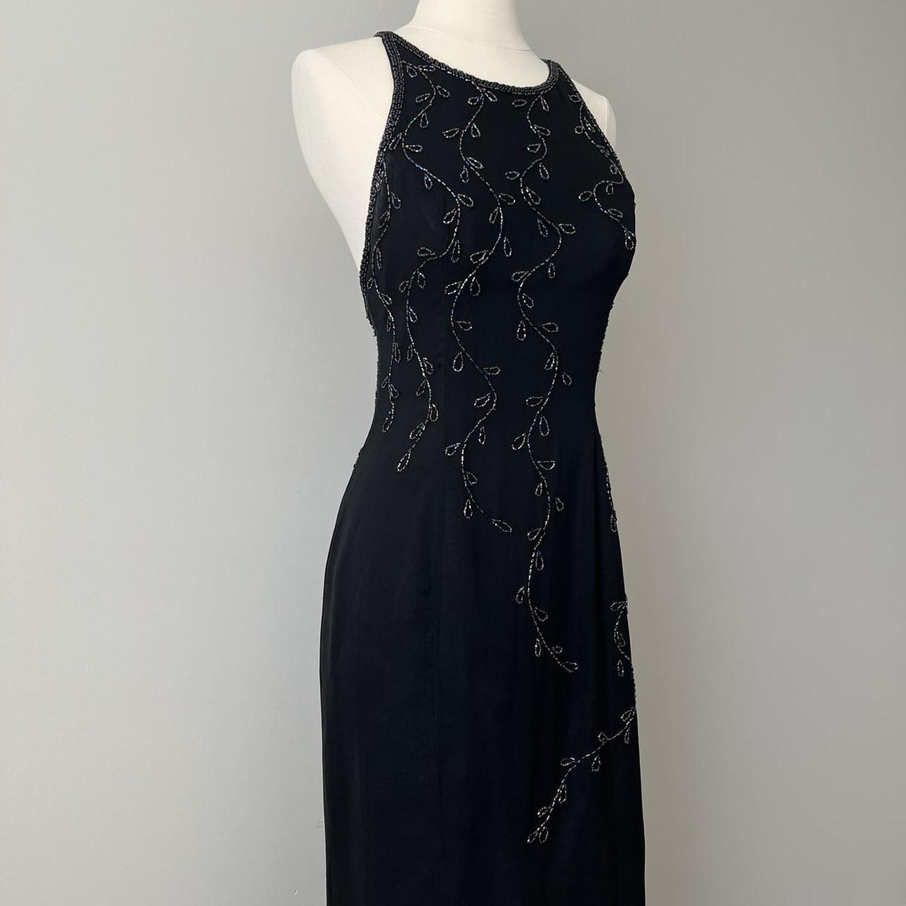 Dollar vintage silk beaded maxi gown (S)