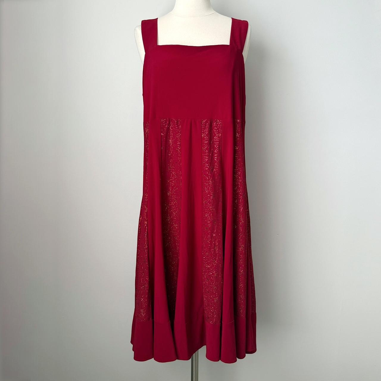 R&M Richards dark red glittery dress (16)