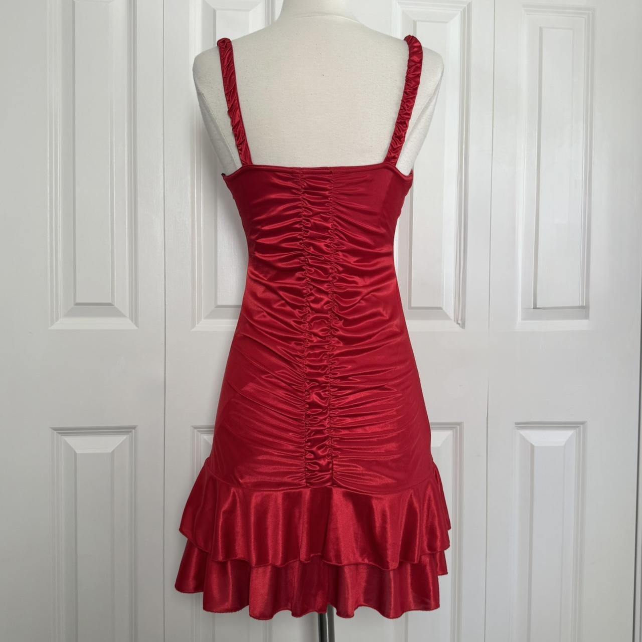 City Triangles satin ruched mini dress (S)