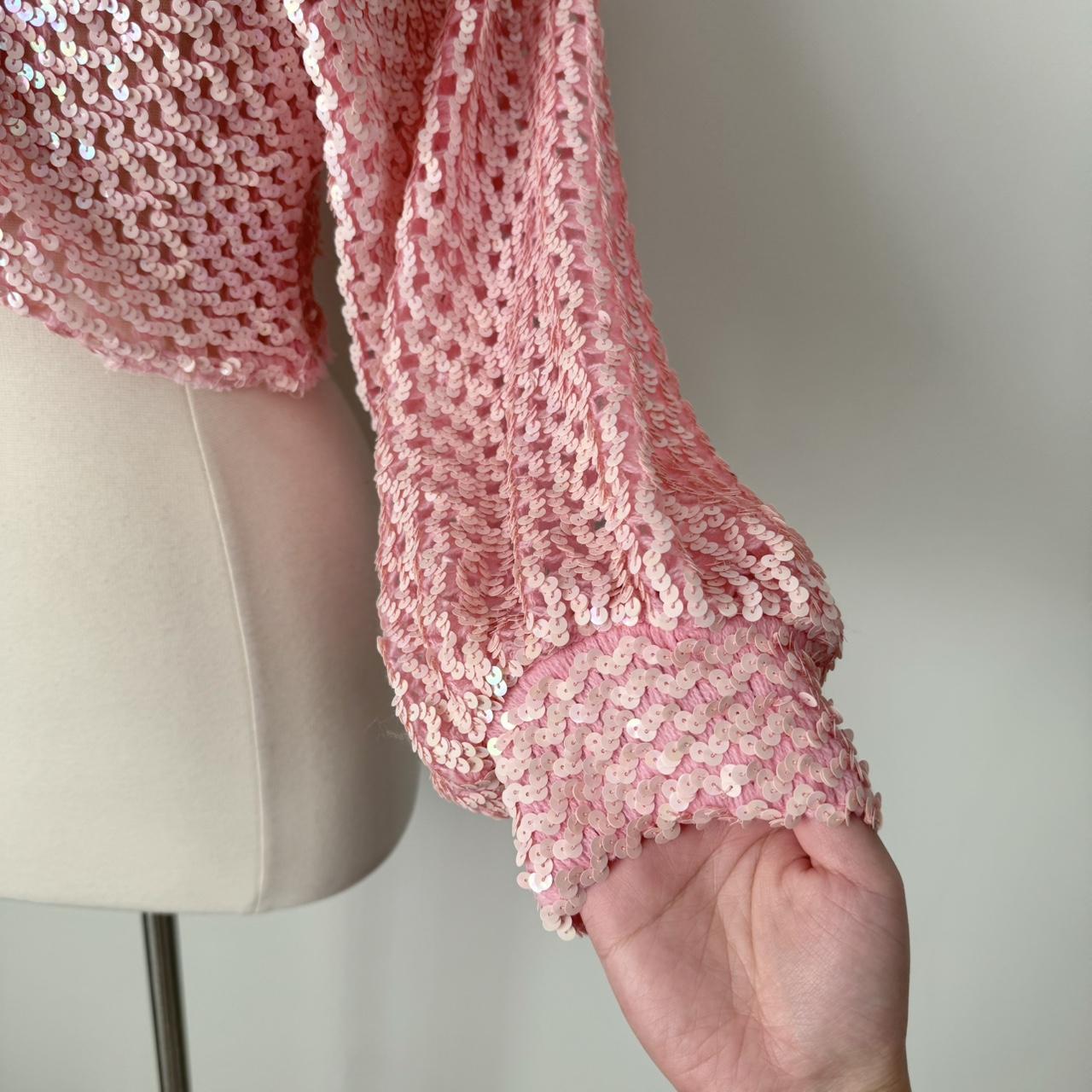 Crocheted sequin cardigan sweater (fits XS-S)