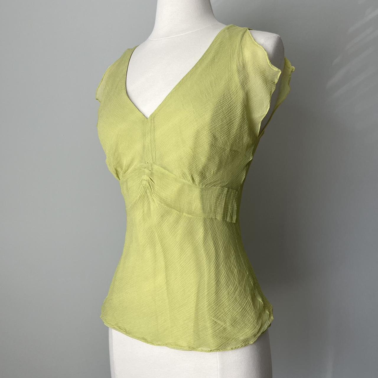 Silkland silk green blouse (M)