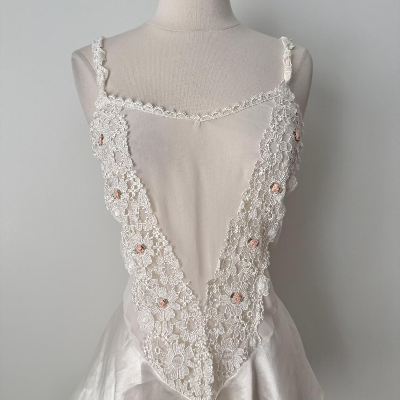 Flora Nikrooz satin chiffon slip dress (M)