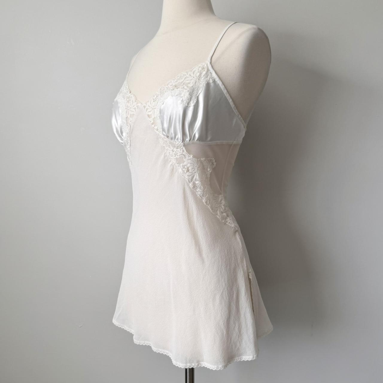Victoria’s Secret white silk slip dress (M)