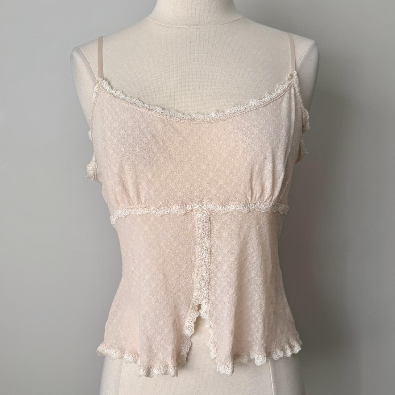 Coquette milkmaid mesh cami top (fits L)