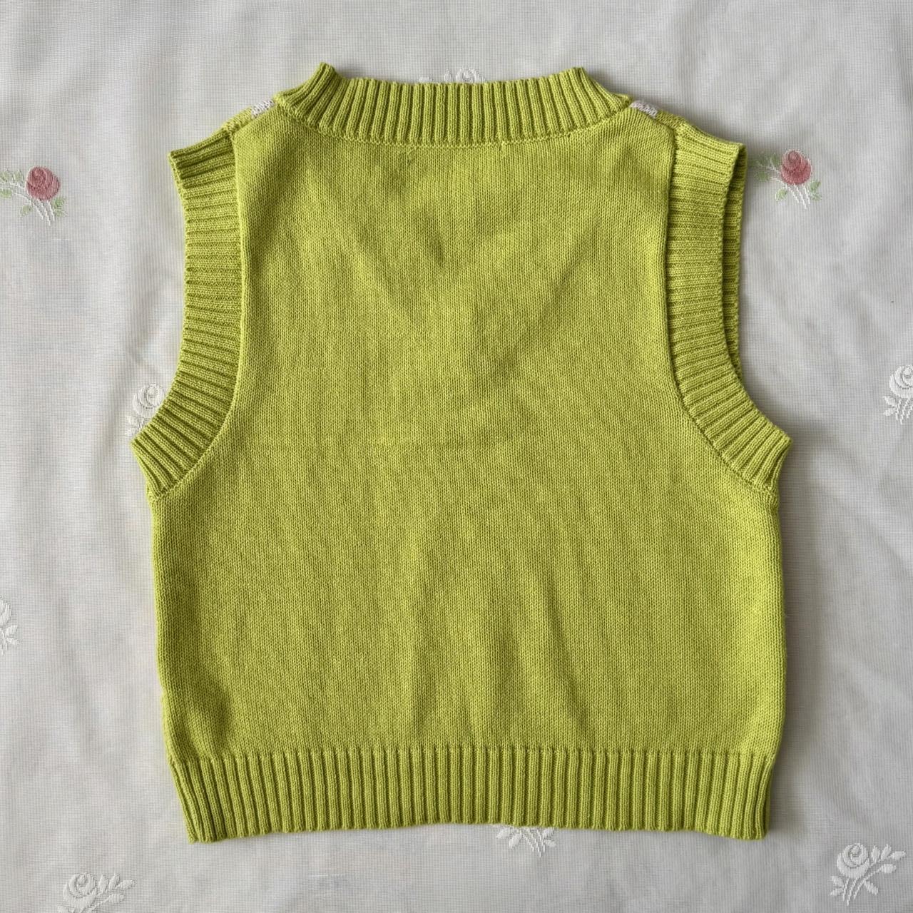Argyle green sweater vest (S)