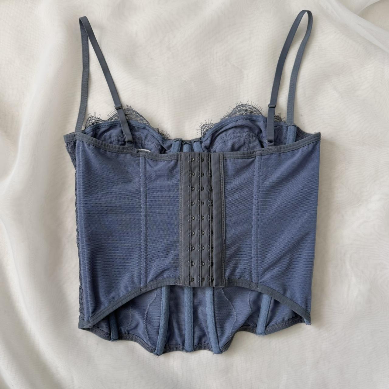 Out From Under blue bustier corset top (M)