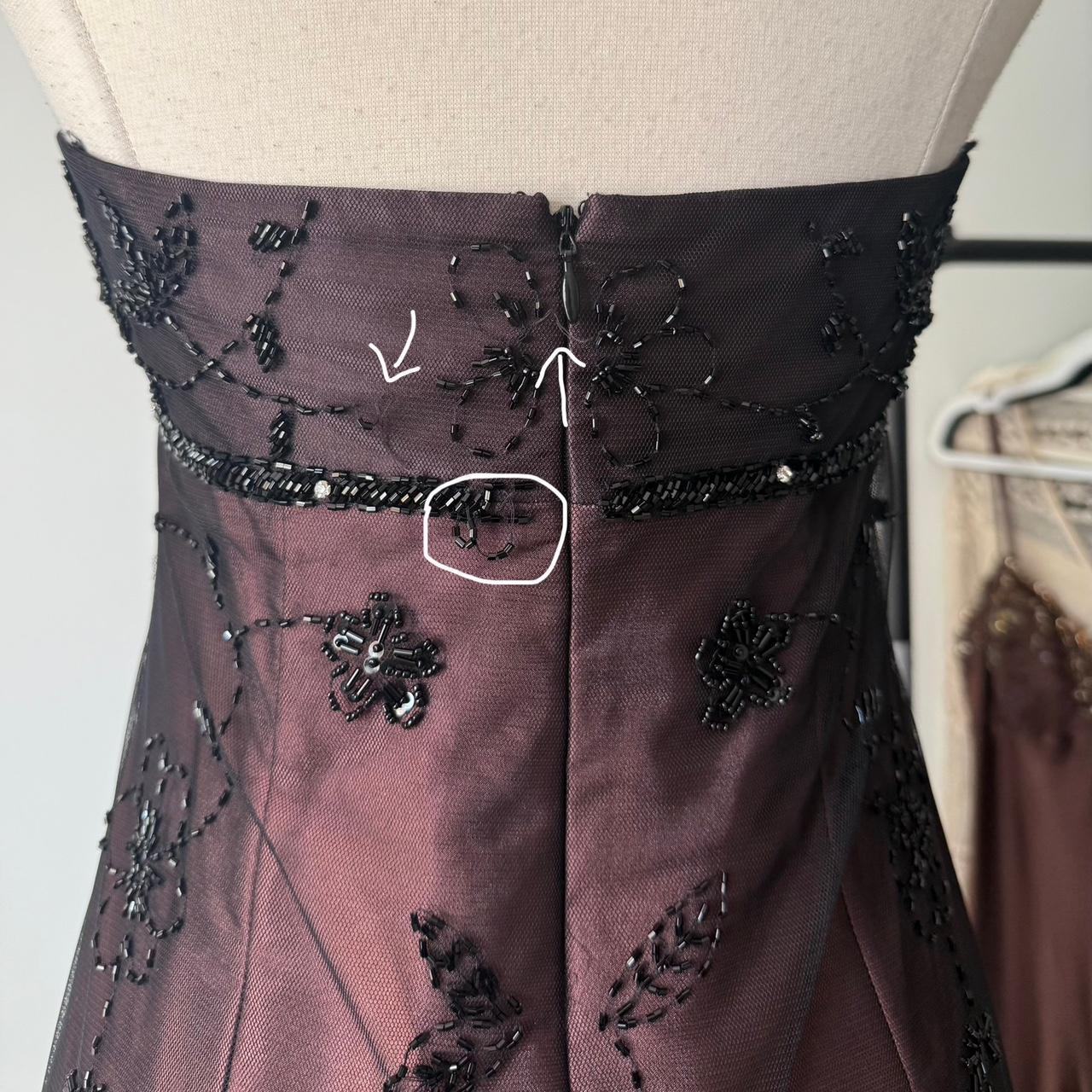 Betsy & Adam halter beaded prom dress (6)
