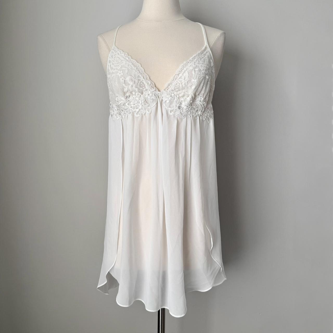 Linea Donatella lace chiffon slip dress (M)