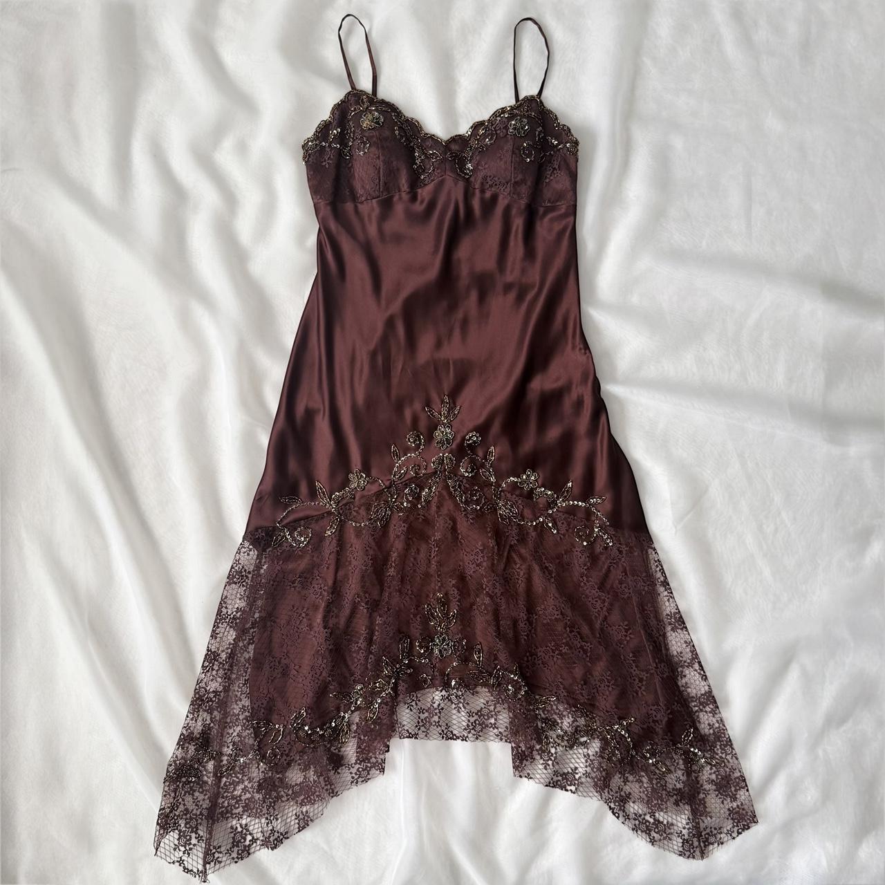 Xscape whismigoth satin beaded dress (14)