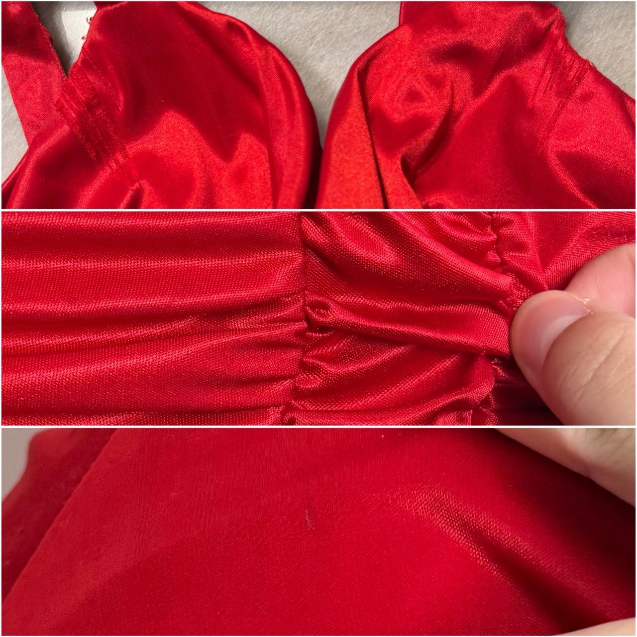 City Triangles satin ruched mini dress (S)