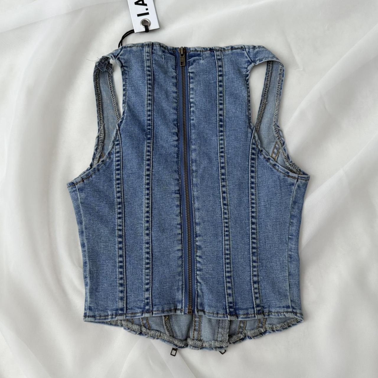 I.AM.GIA denim corset tank top (S)