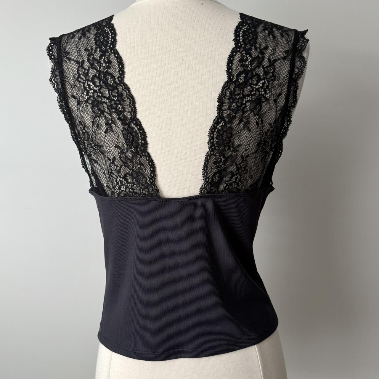 Free People lace ribbed tank top (M)
