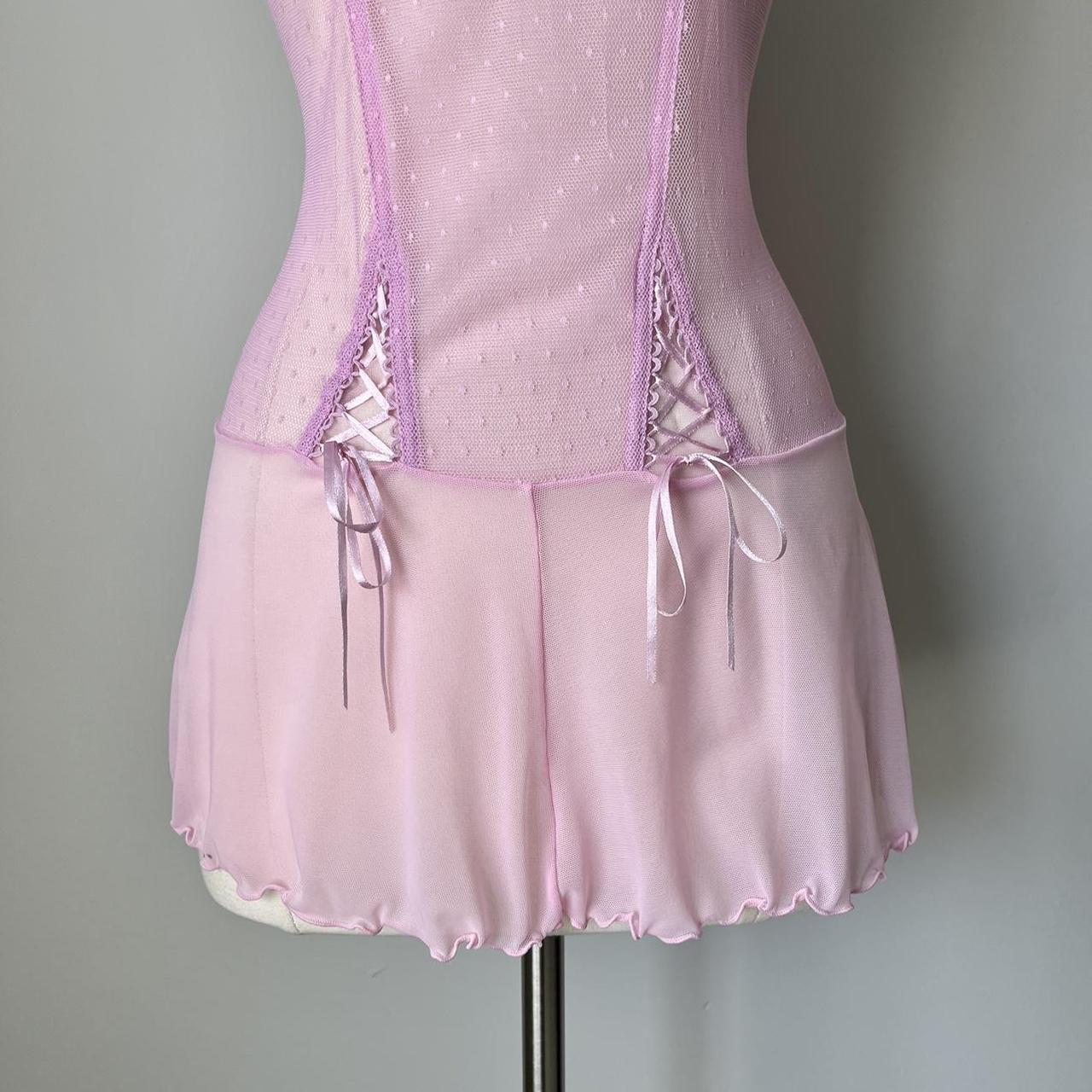 Pink lingerie slip dress (S)