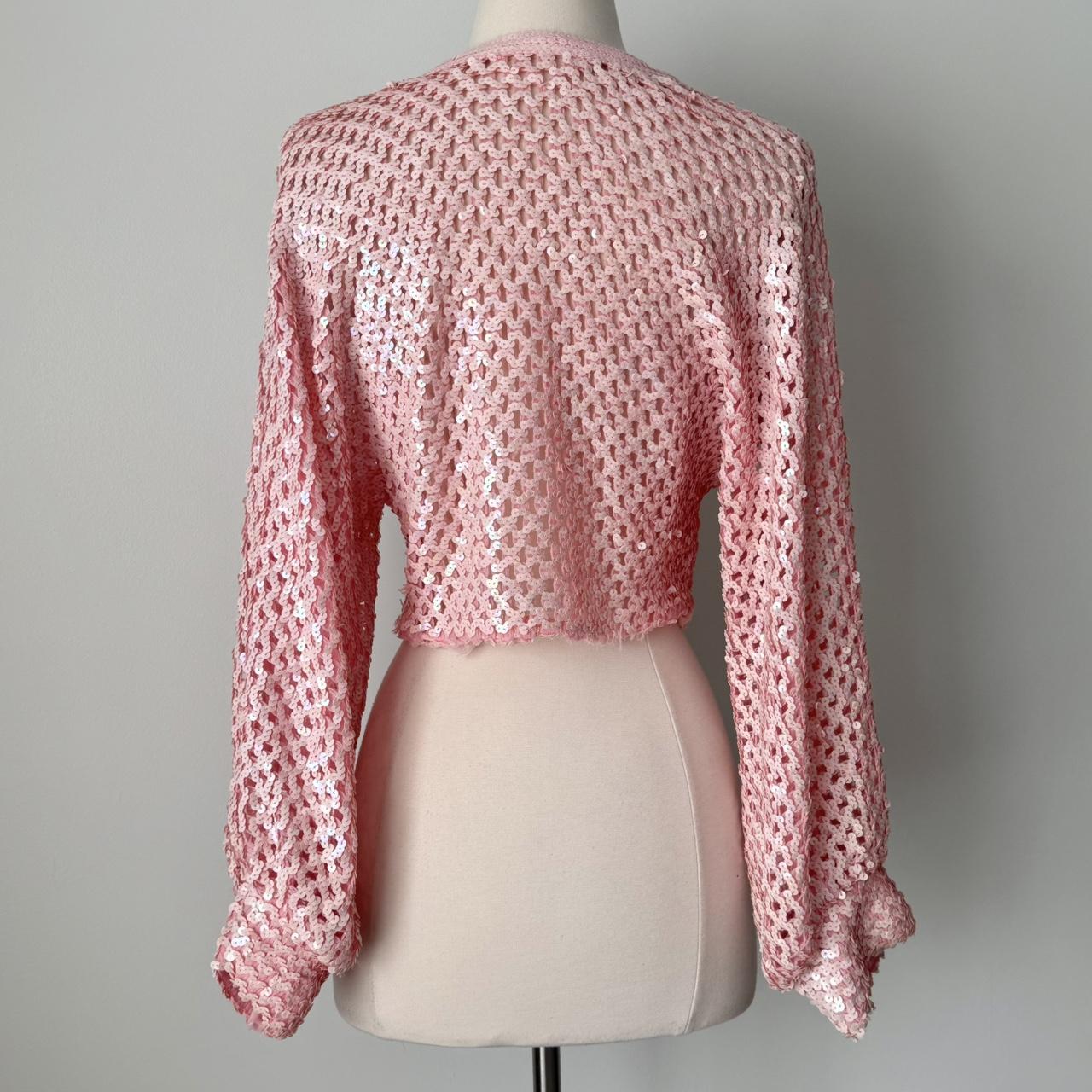 Crocheted sequin cardigan sweater (fits XS-S)