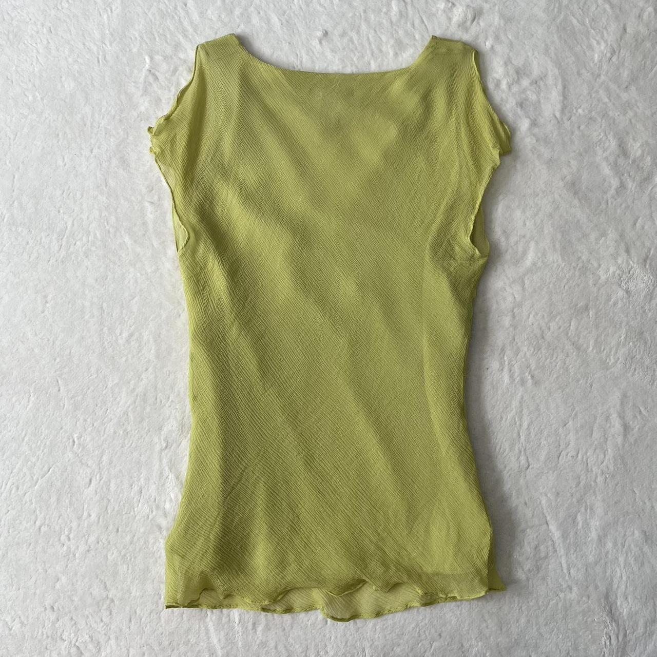 Silkland silk green blouse (M)