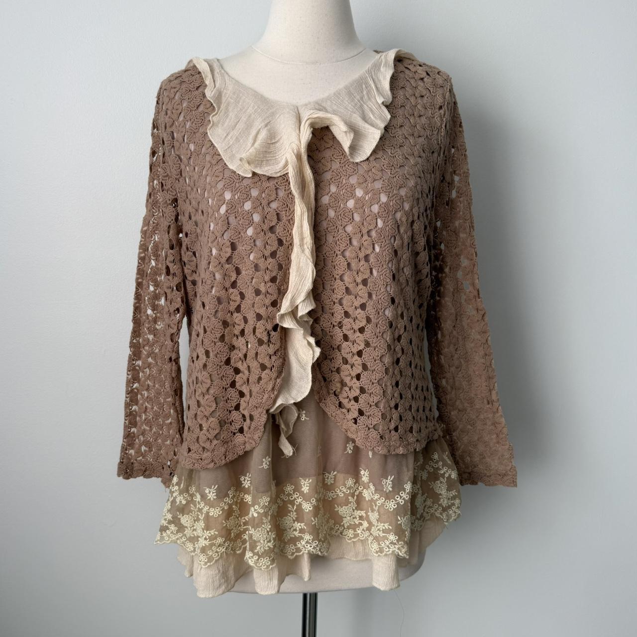 Lady Noir crocheted fairy sweater (fits XL)