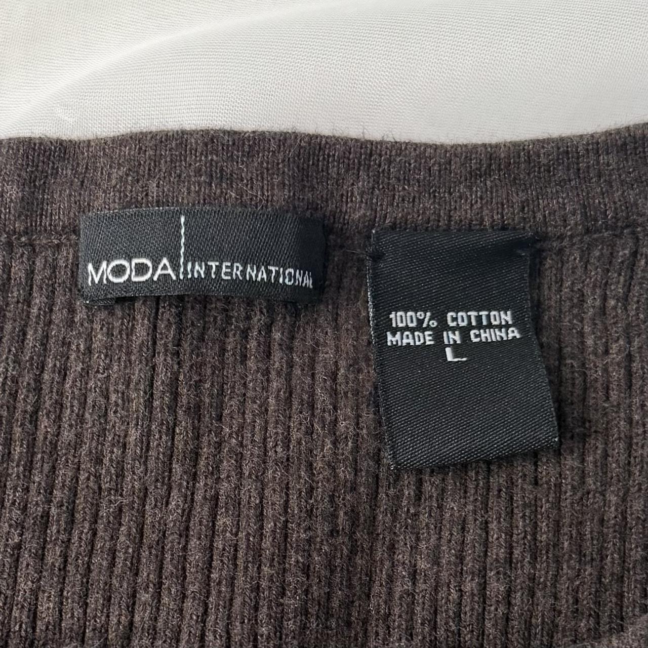 Moda International ribbed henley sweater (L)