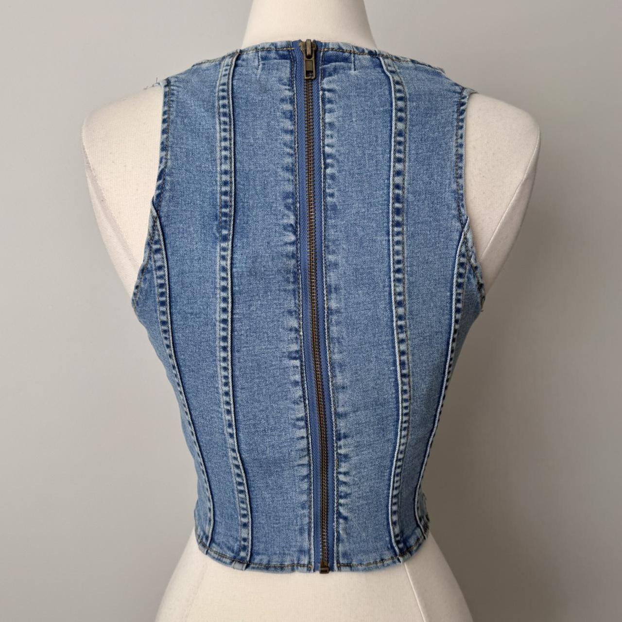 I.AM.GIA denim corset tank top (S)