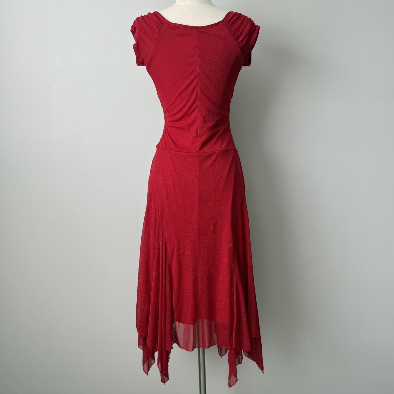 Mariposa sparkly ruched midi dress (S)