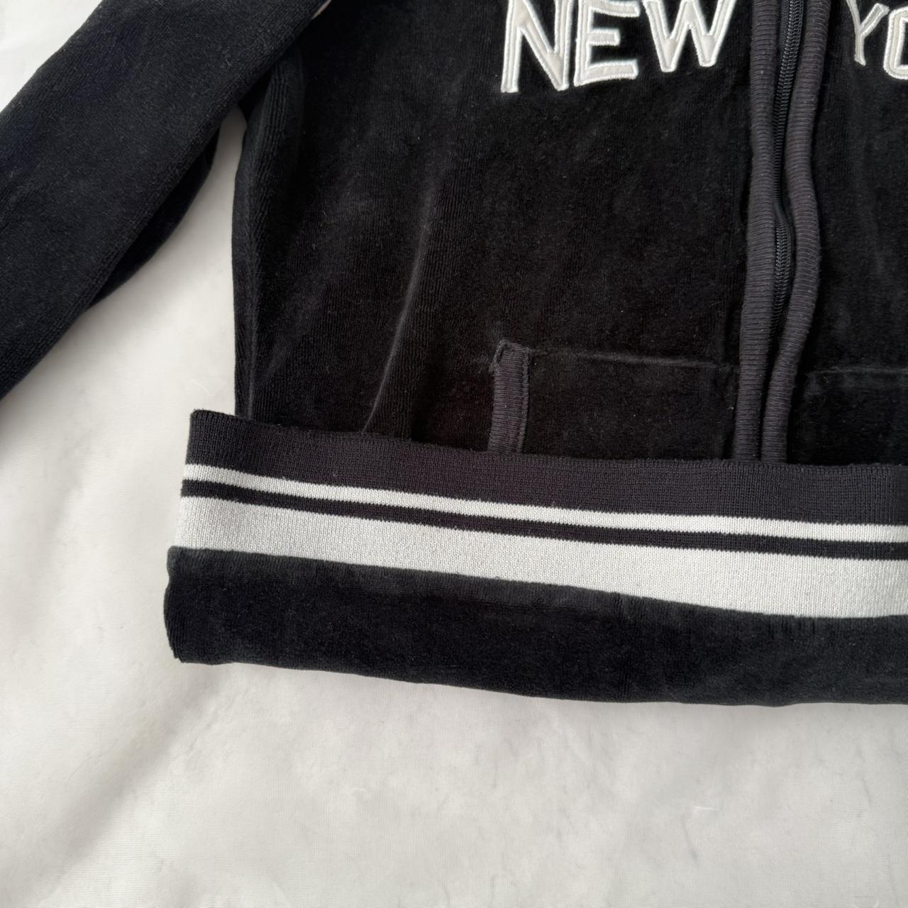 New York velvet zip up sweatshirt (fits XS-S)