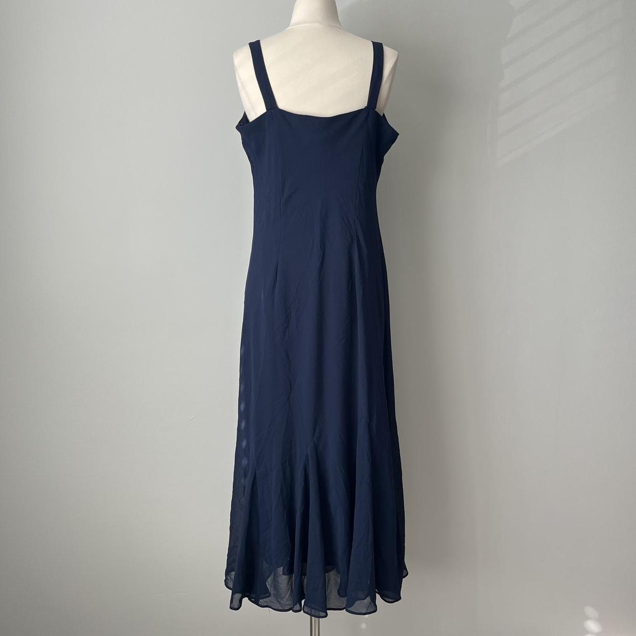 R&M Richard’s navy chiffon maxi dress (14)