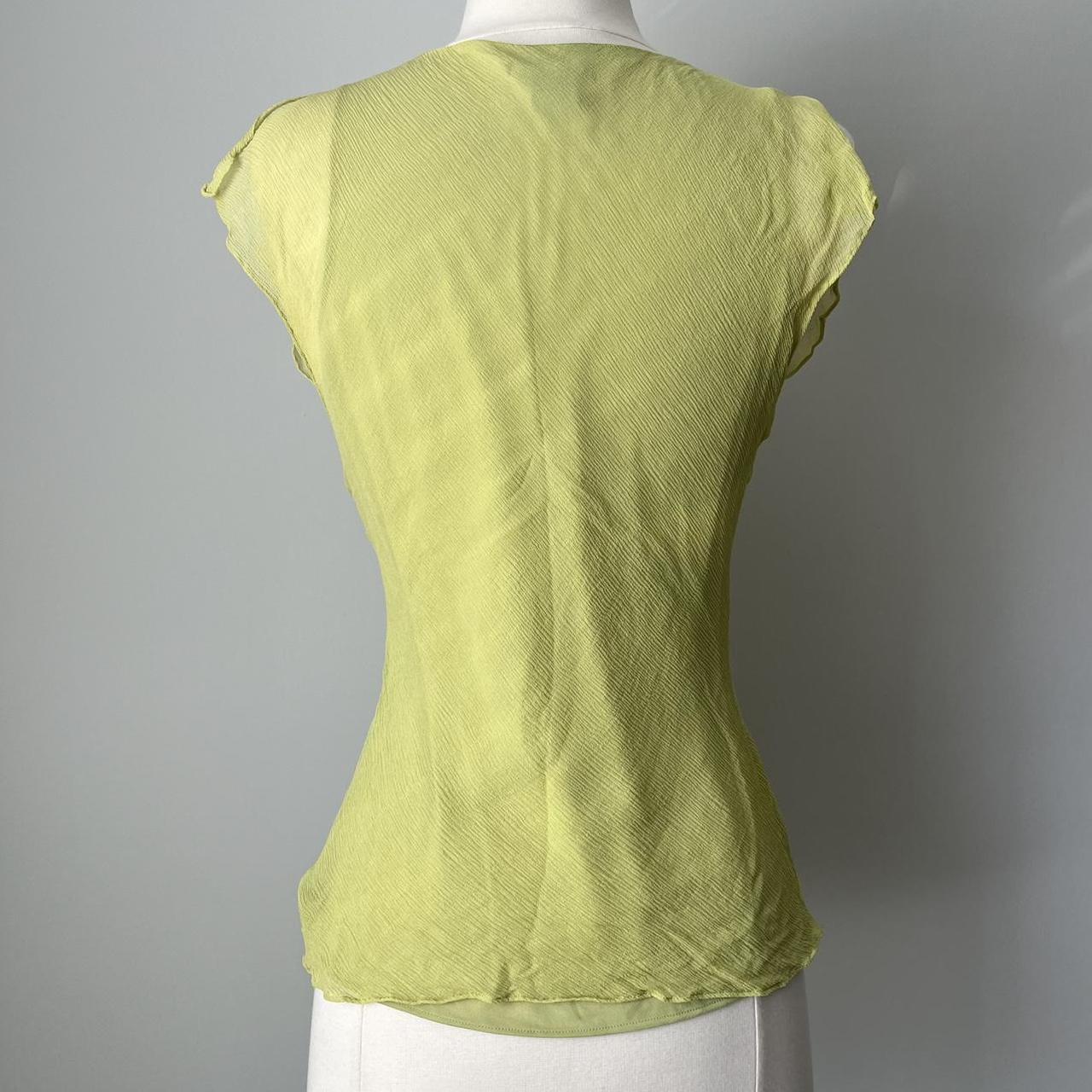 Silkland silk green blouse (M)