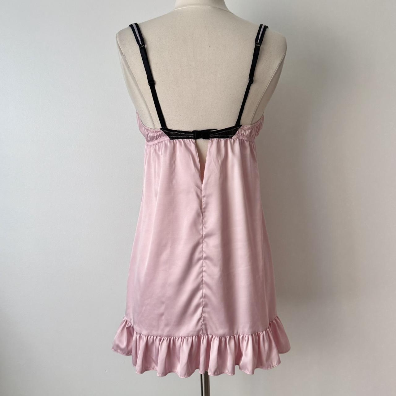 Victoria’s Secret pink satin slip dress (36C)