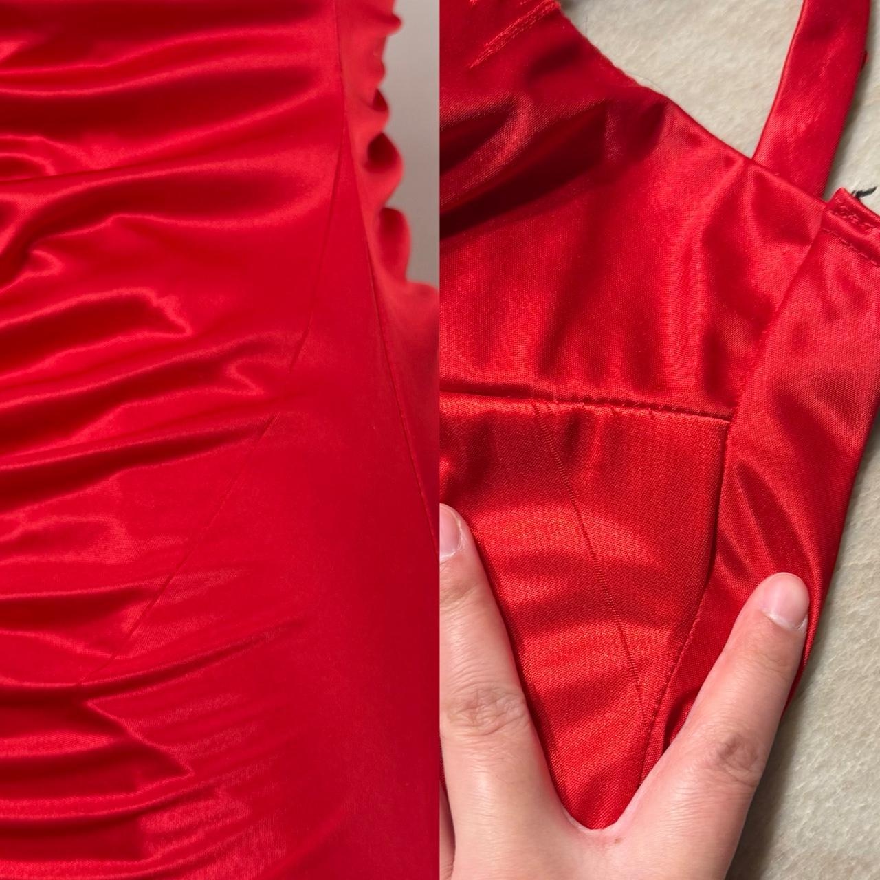 City Triangles satin ruched mini dress (S)