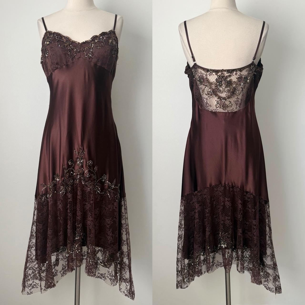 Xscape whismigoth satin beaded dress (14)