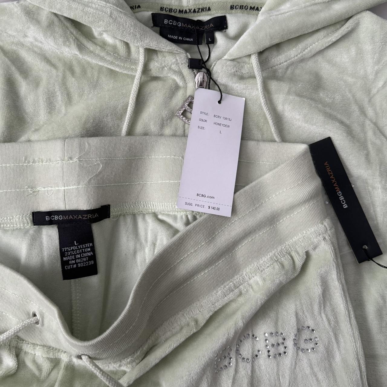 Velvet green BCBG sweat suit set (L)