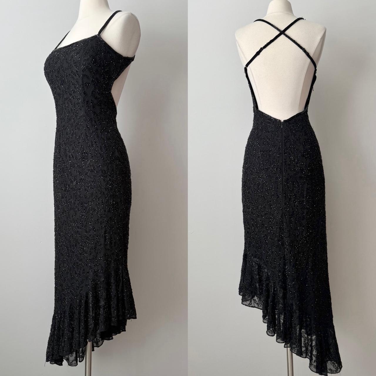 Caché silk floral beaded dress (XS)