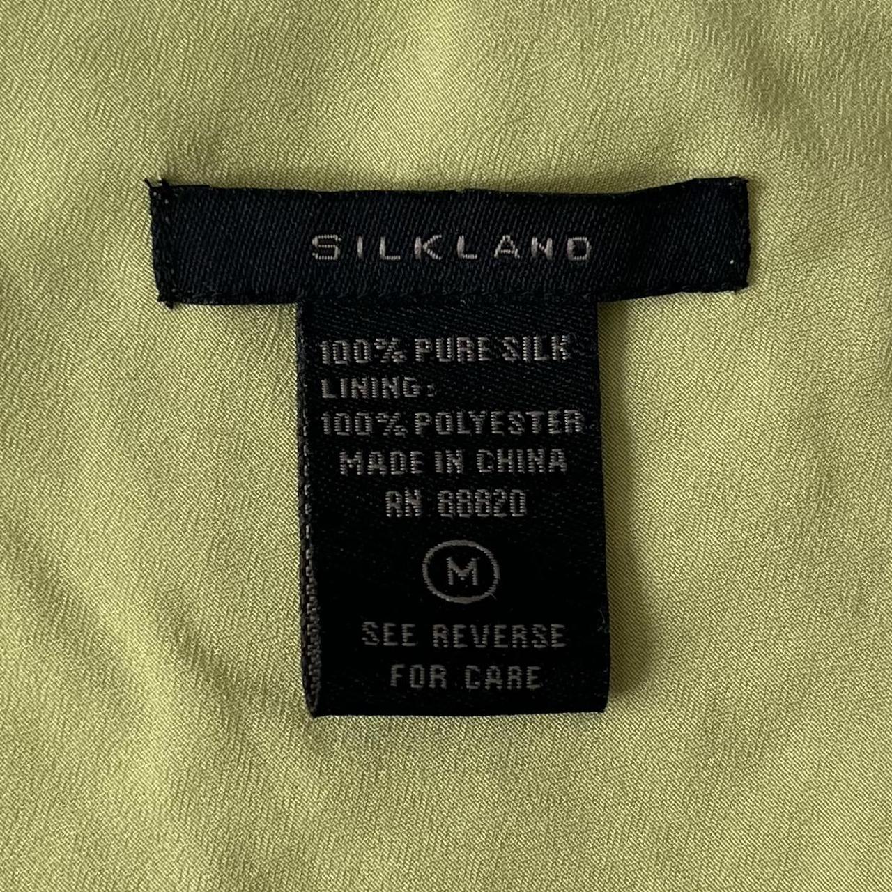 Silkland silk green blouse (M)