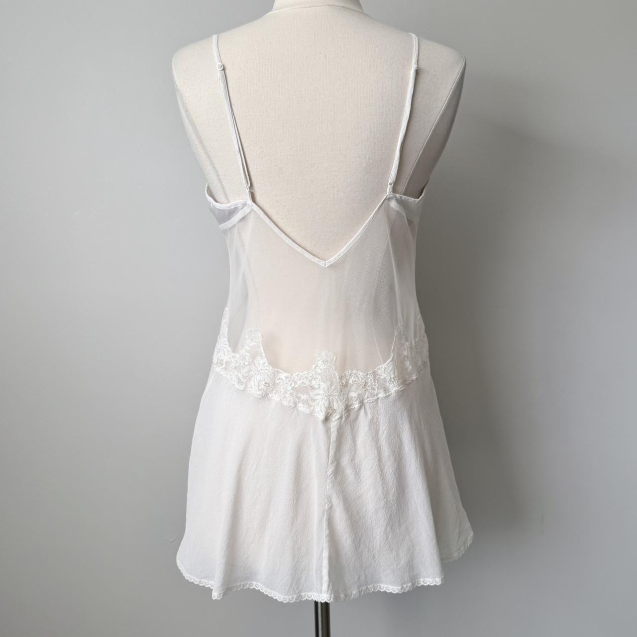 Victoria’s Secret white silk slip dress (M)