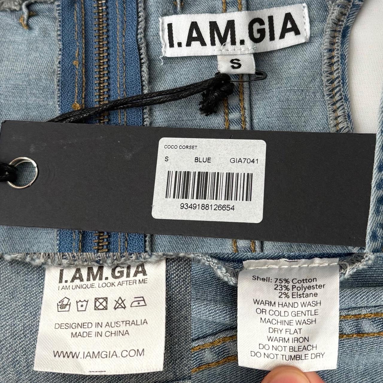 I.AM.GIA denim corset tank top (S)